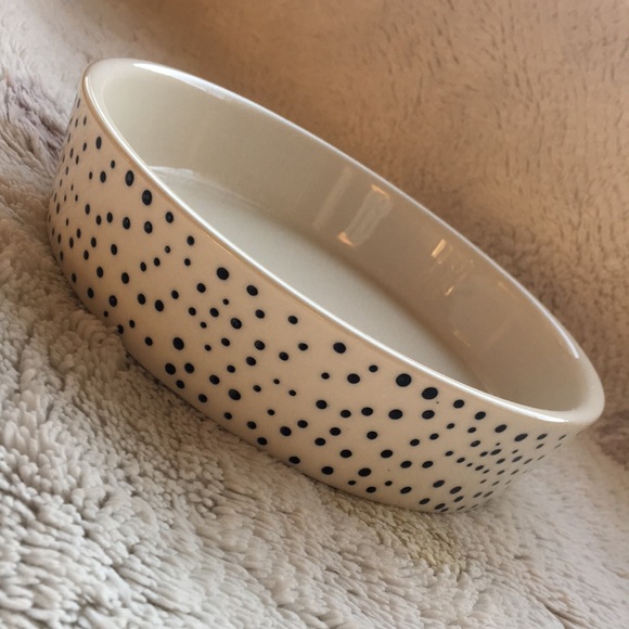 Target Dog Boots Barkley Stoneware Pet Bowl Nwt Black Dots Poshmark